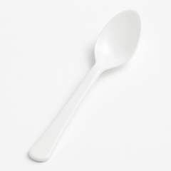 Frosty White Heavy-Duty Plastic Spoons - 50 Pack