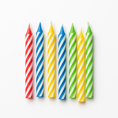 Magic Re-Lite Spiral Birthday Candles - Assorted Colors