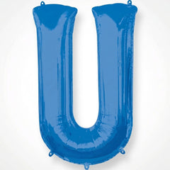Royal Blue Letter "U" Foil Balloon | 34"