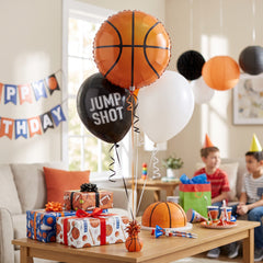 Basketball Fan Latex Balloons - 12" Sports Party Pack (6ct)