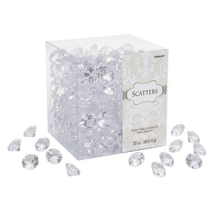 Clear Diamond Confetti Table Scatter for Weddings, 30 oz
