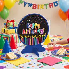 Vibrant Birthday Candle Table Centerpiece