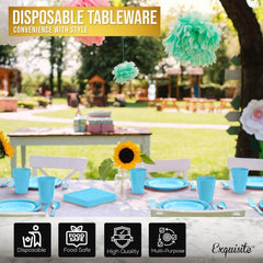 350 Solid Color Tableware Combo - Light Blue