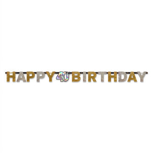 Prismatic 40th Birthday Celebration Banner