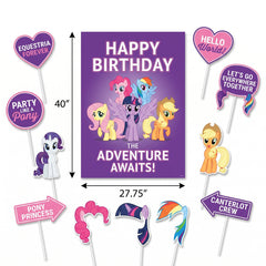 My Little Pony Birthday Scene Setter Kit with Photo Props
