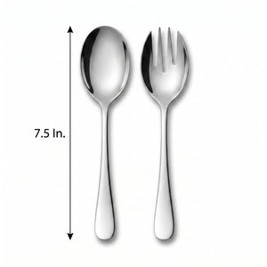 Elegant Silver Serving Spoon and Fork Set - 13 In. | 2 Count