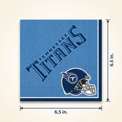 Tennessee Titans NFL Luncheon Napkins - 6.5 In. x 6.5 In. - 36 Pack