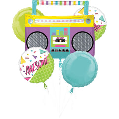 Awesome Retro Foil Balloon Bouquet - 5 Piece Set