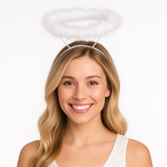 Marabou Angel Halo Headband - White