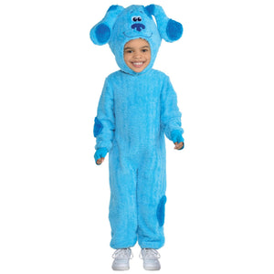 Toddler Blue's Clues Blue Jumpsuit Costume with Plush Headpiece