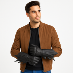 Adult Batman Gauntlets with Foam Pieces - Officially Licensed DC Costume Accessory