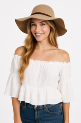 Boho Floppy Hat - Perfect Novelty Costume Accessory for Halloween