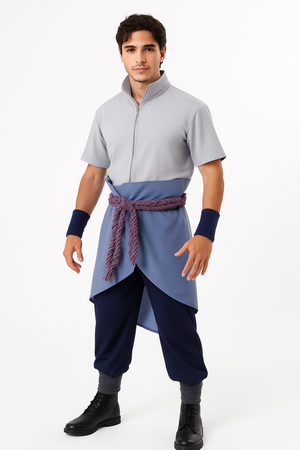 Men's Naruto Shippuden Sasuke Uchiha Cosplay Costume for Halloween - Adult One Size