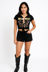 Wild West Women's Halloween T-Shirt - S/M