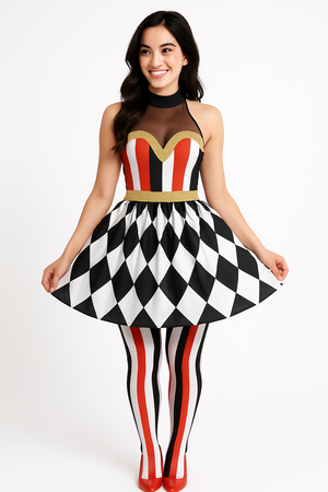 Women's Vintage Circus Skirt - Halloween Costume Accessory - Adult L/XL (Up to Size 16)
