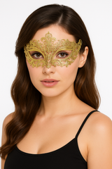 Elegant Gold Filigree Masquerade Mask