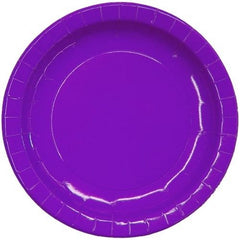 7 In. Purple Paper Plates | 24 Count