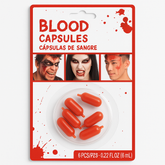 Spooky Red Blood Capsules for Halloween Costumes