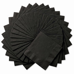 Go Brightly Black Luncheon Napkins - 5 in. x 5 in. - 32 Count