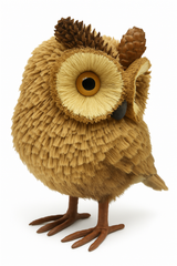 Charming Sisal Owl Decorative Accent for Fall