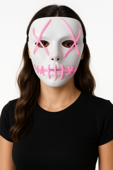Pink Stitch LED Light-Up Halloween Mask