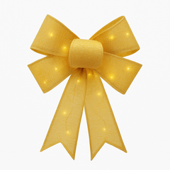 Illuminated Gold Masquerade Bow Decoration - 21"