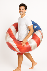 Patriotic 48" Inflatable Beach and Pool Tube