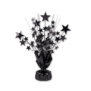 12-Inch Black Foil Star Spray Centerpiece