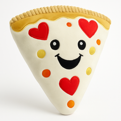 Valentine's Day Heart-Pepperoni Pizza Plush Toy