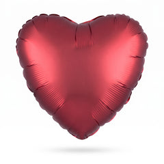 Satin Sangria Heart Foil Balloon - 18-Inch