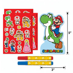 Super Mario Stationery Set - Markers, Notepad & Stickers
