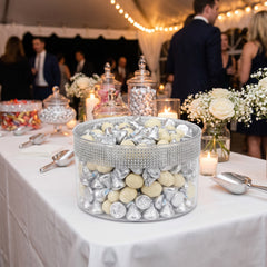 Clear Rhinestone Plastic Trifle Container