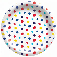Colorful Polka Dot 6.75" Round Paper Plates