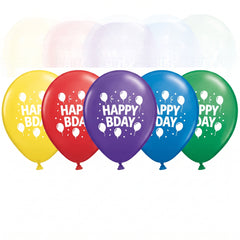 "Happy B-Day" 12-Inch Latex Balloons, 72-Pack