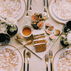 8 In. Rimonim Design Plastic Plates | 10 Count