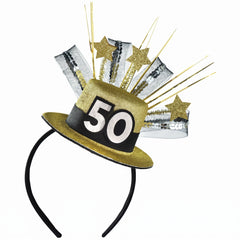 Regal 50th Birthday Celebration Fascinator Headband