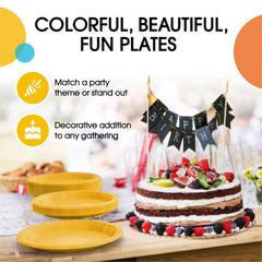 7 In. Yellow Plastic Plates | Case of 600