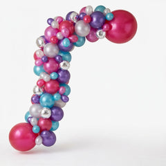 Jewel Tone Balloon Garland Arch Kit - Pink, Purple, Silver & Blue