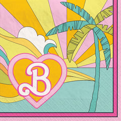 Vintage Barbie Beach Vibes Beverage Napkins - 5 In. X 5 In.