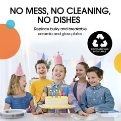 9 In. Clear Plastic Plates | 100 Count