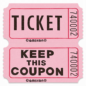 Pink Double Roll Raffle Tickets - 2000 Pack