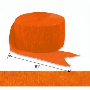 Orange Crepe Streamer - 81 ft.