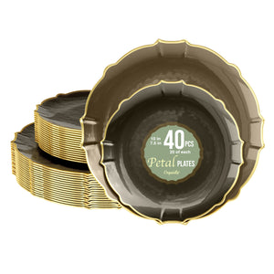 Smoke/Gold Petal Plates | Combo Pack 20/20