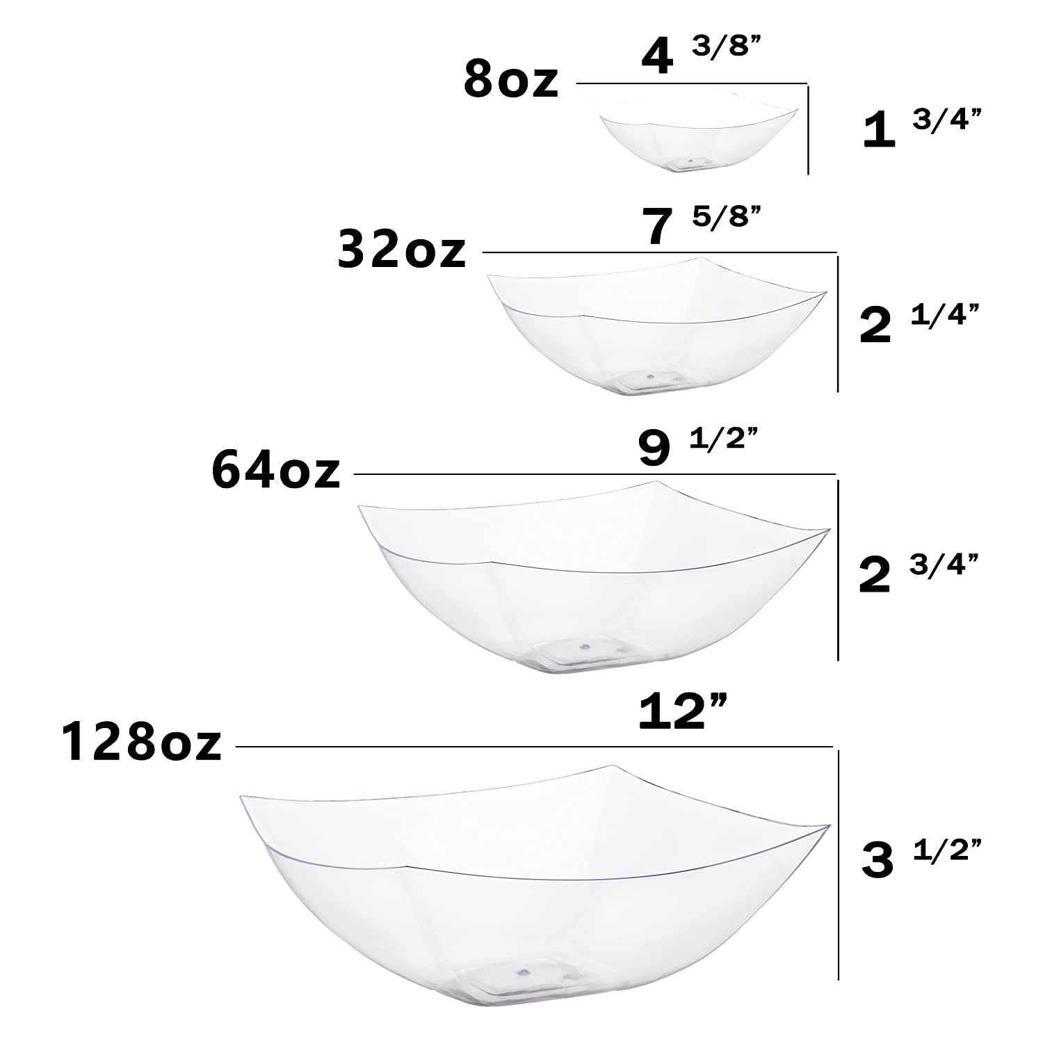 8 Oz. Convex Bowl | Clear