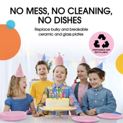9 In. Pink Plastic Plates | Case of 600