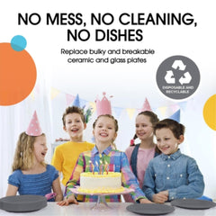 9 In. Silver Plastic Plates | Case of 600