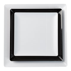 9 In. White Zen Design Plates | 10 Count