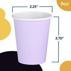 9 Oz. Lavender Paper Cups | Case of 1000