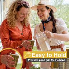 9 Oz. Metallic Gold Paper Cups | Case of 1000