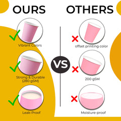 9 Oz. Pink Paper Cups | Case of 1000